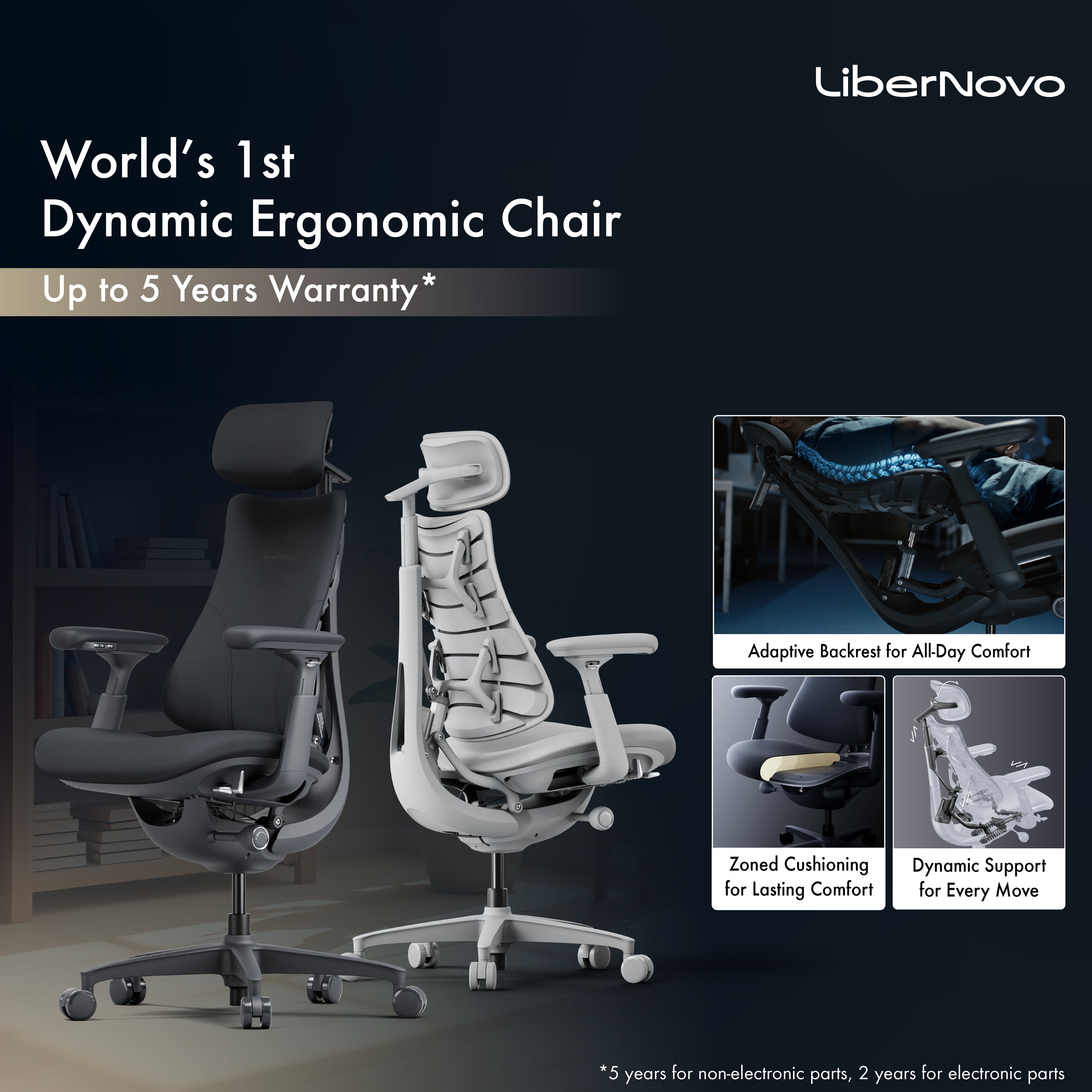 [Pre-Order, ETA: Late Jan] LiberNovo Omni Dynamic Ergonomic Chair
